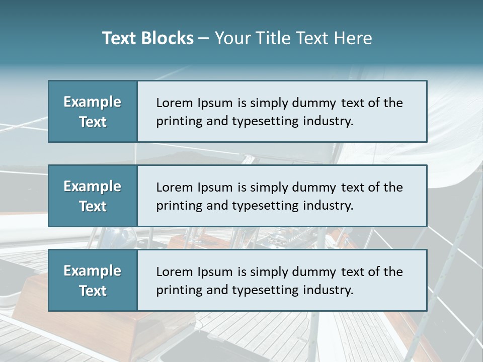 Luxury Yacht Under Sail PowerPoint Template