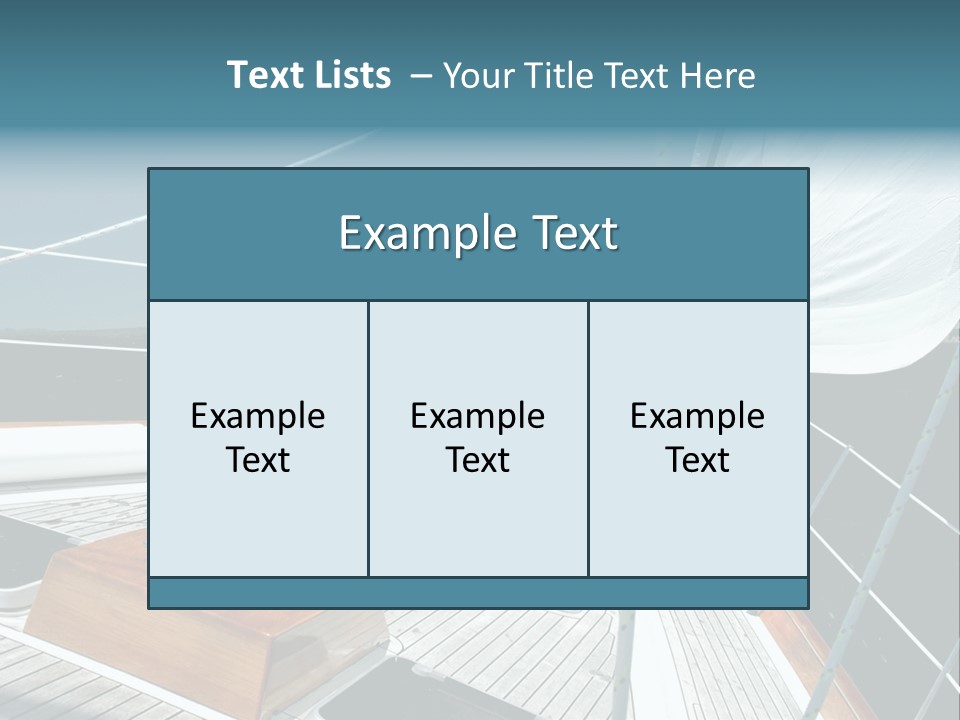 Luxury Yacht Under Sail PowerPoint Template