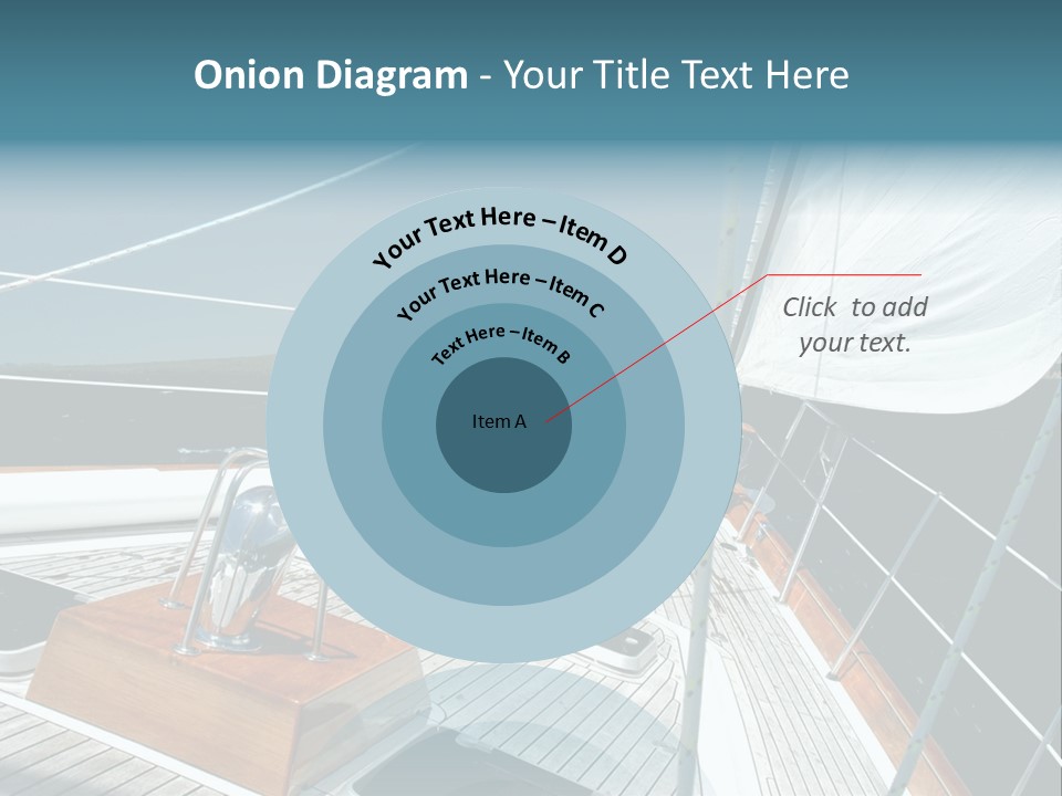 Luxury Yacht Under Sail PowerPoint Template