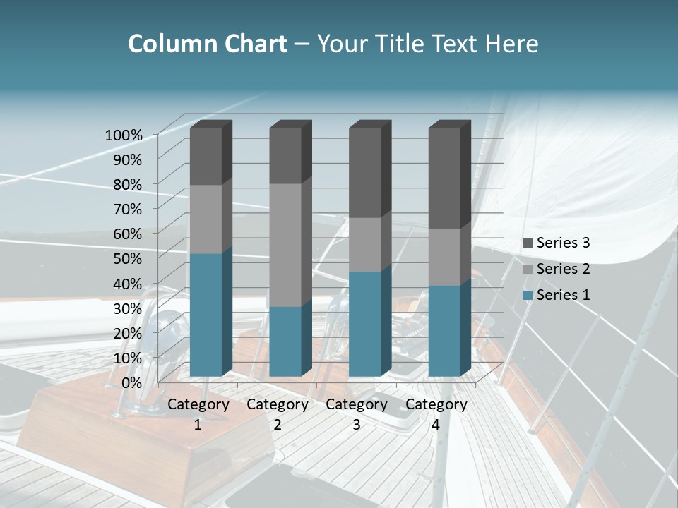 Luxury Yacht Under Sail PowerPoint Template