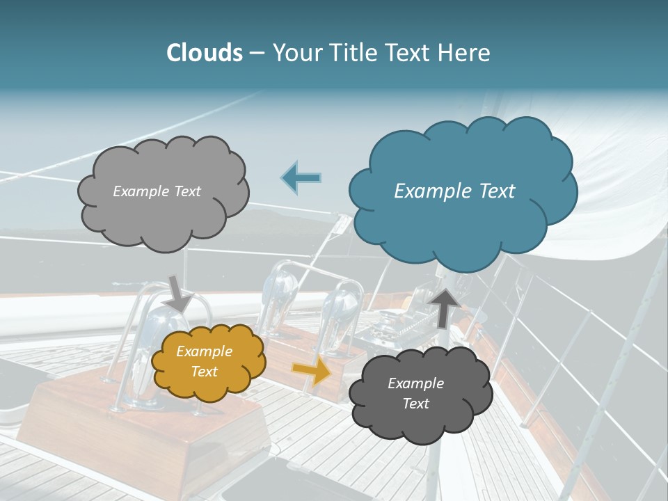 Luxury Yacht Under Sail PowerPoint Template