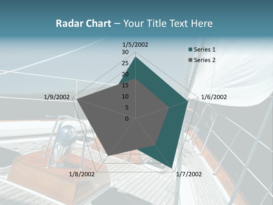Luxury Yacht Under Sail PowerPoint Template