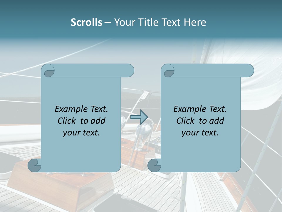 Luxury Yacht Under Sail PowerPoint Template