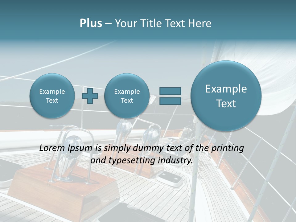 Luxury Yacht Under Sail PowerPoint Template