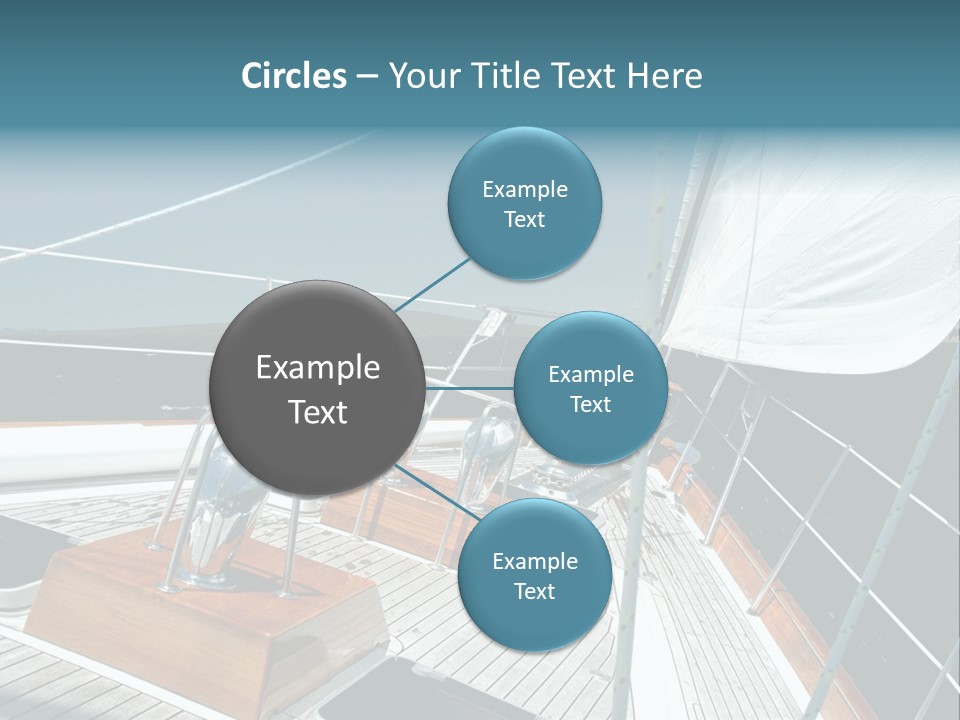 Luxury Yacht Under Sail PowerPoint Template