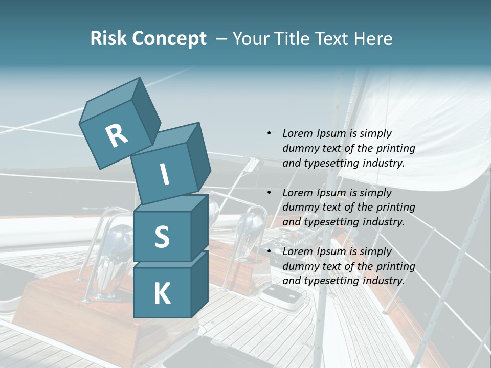 Luxury Yacht Under Sail PowerPoint Template