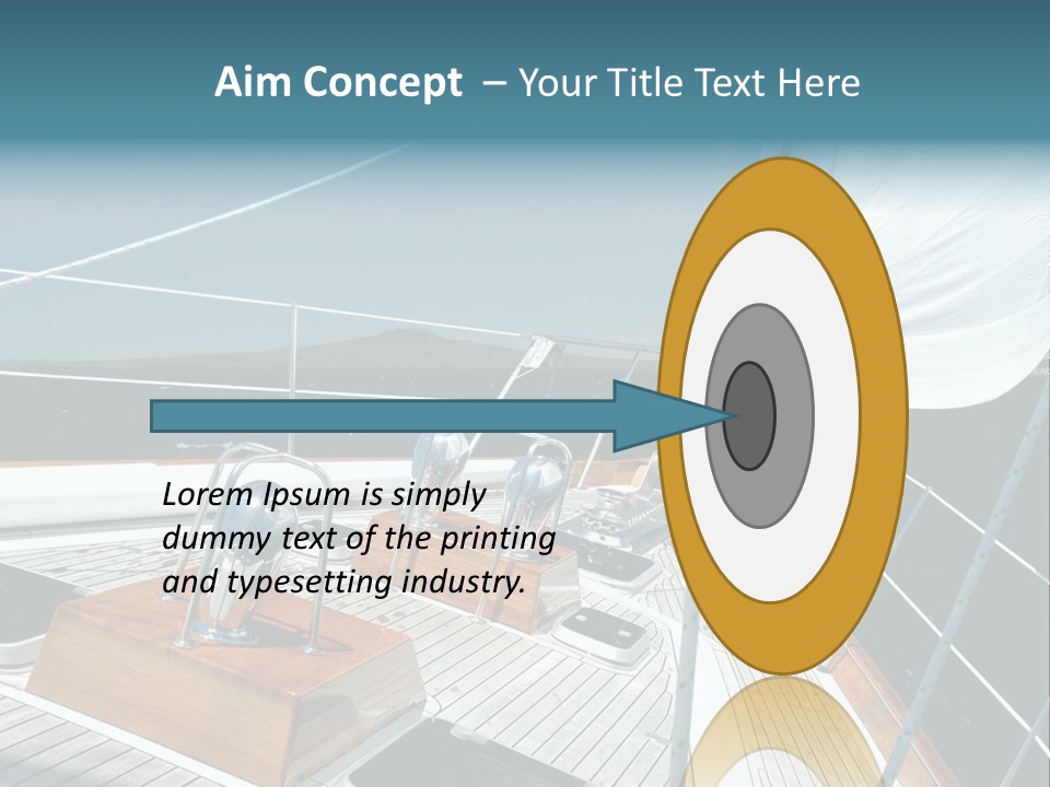 Luxury Yacht Under Sail PowerPoint Template