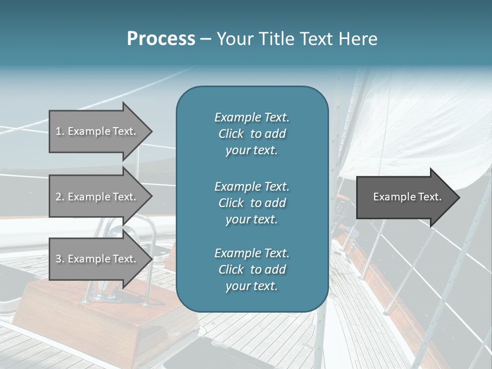 Luxury Yacht Under Sail PowerPoint Template