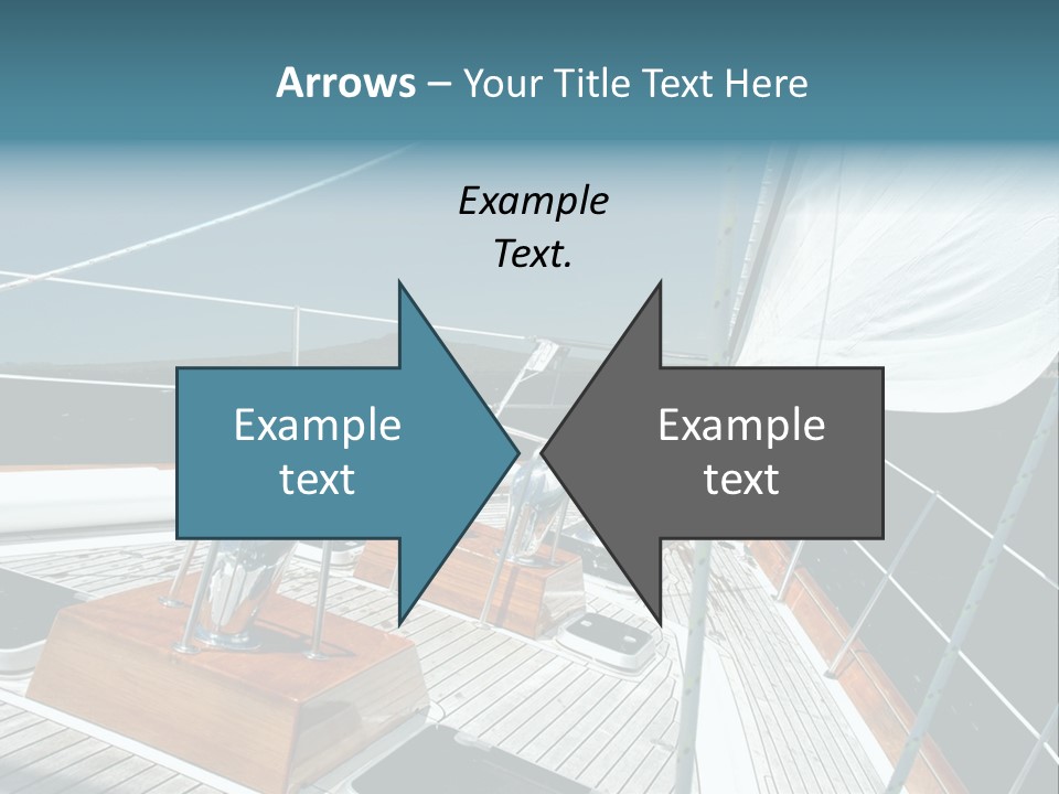 Luxury Yacht Under Sail PowerPoint Template