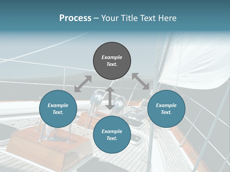 Luxury Yacht Under Sail PowerPoint Template