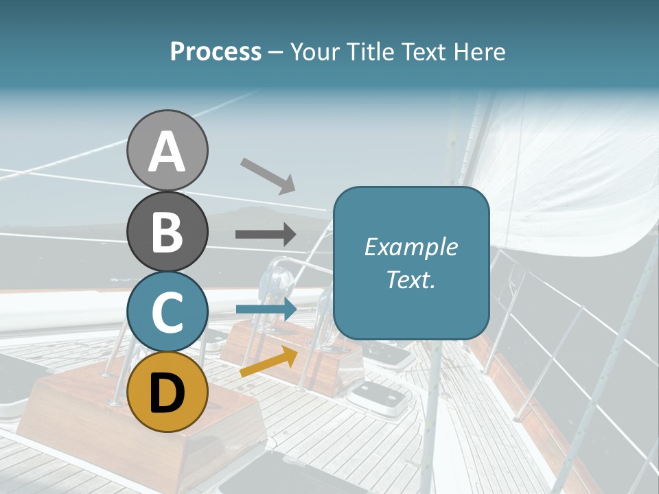 Luxury Yacht Under Sail PowerPoint Template