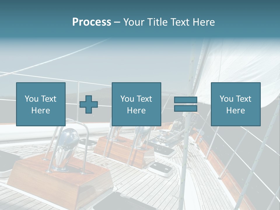 Luxury Yacht Under Sail PowerPoint Template