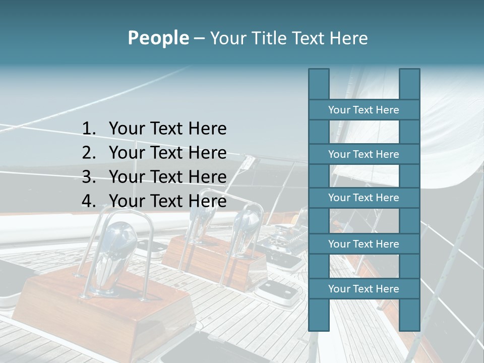 Luxury Yacht Under Sail PowerPoint Template