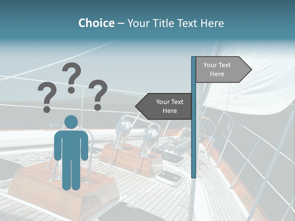 Luxury Yacht Under Sail PowerPoint Template