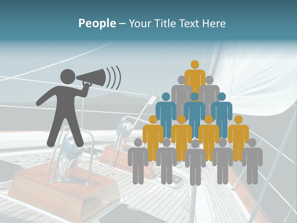 Luxury Yacht Under Sail PowerPoint Template