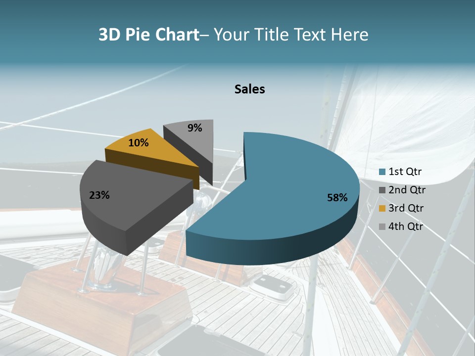 Luxury Yacht Under Sail PowerPoint Template