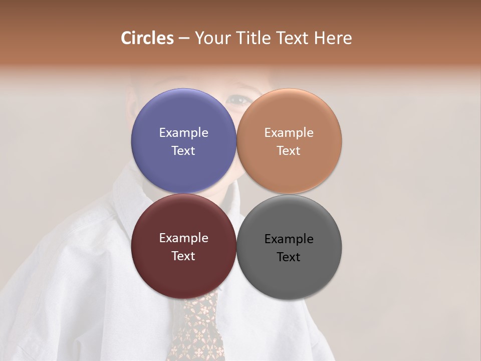 Portrait Of A Filipino Boy Dressed Up In Adult Business Clothes PowerPoint Template