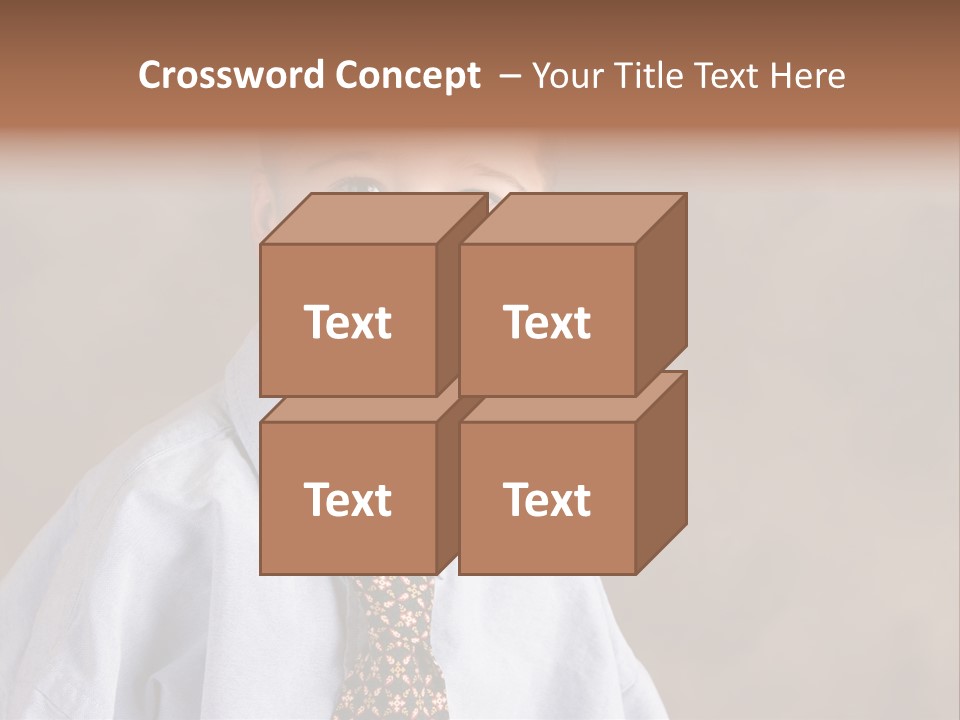 Portrait Of A Filipino Boy Dressed Up In Adult Business Clothes PowerPoint Template