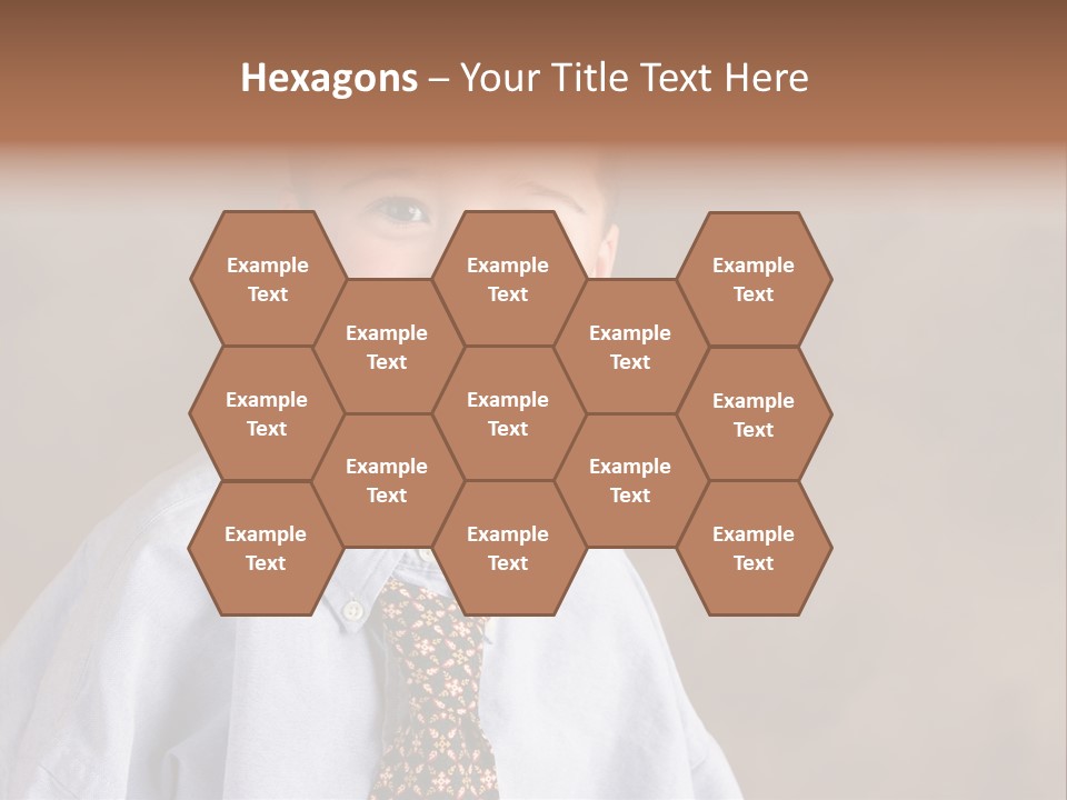 Portrait Of A Filipino Boy Dressed Up In Adult Business Clothes PowerPoint Template