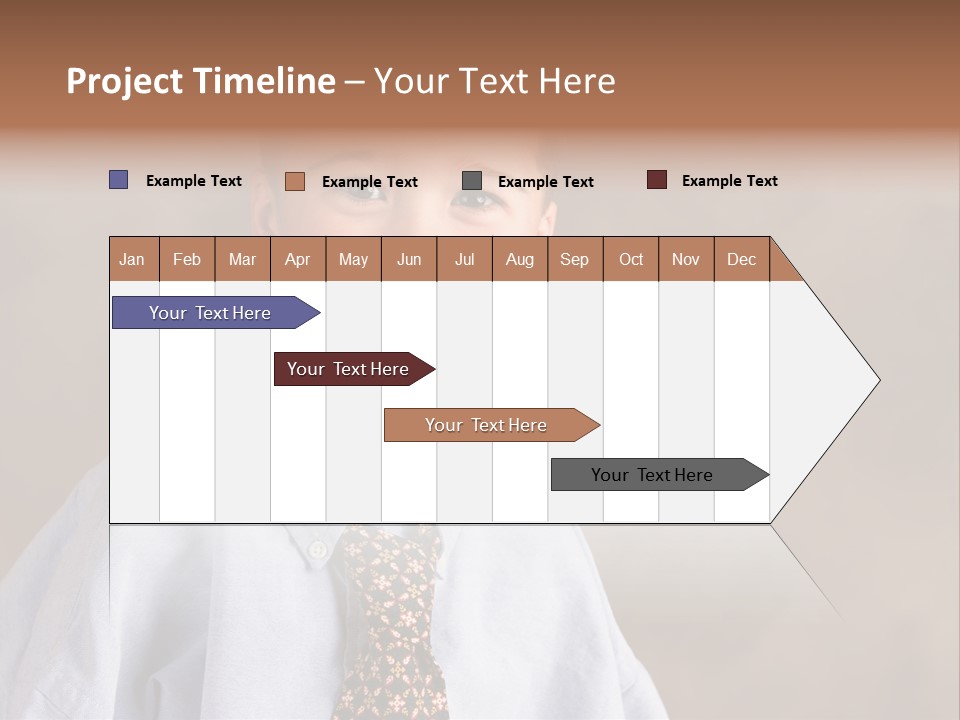 Portrait Of A Filipino Boy Dressed Up In Adult Business Clothes PowerPoint Template