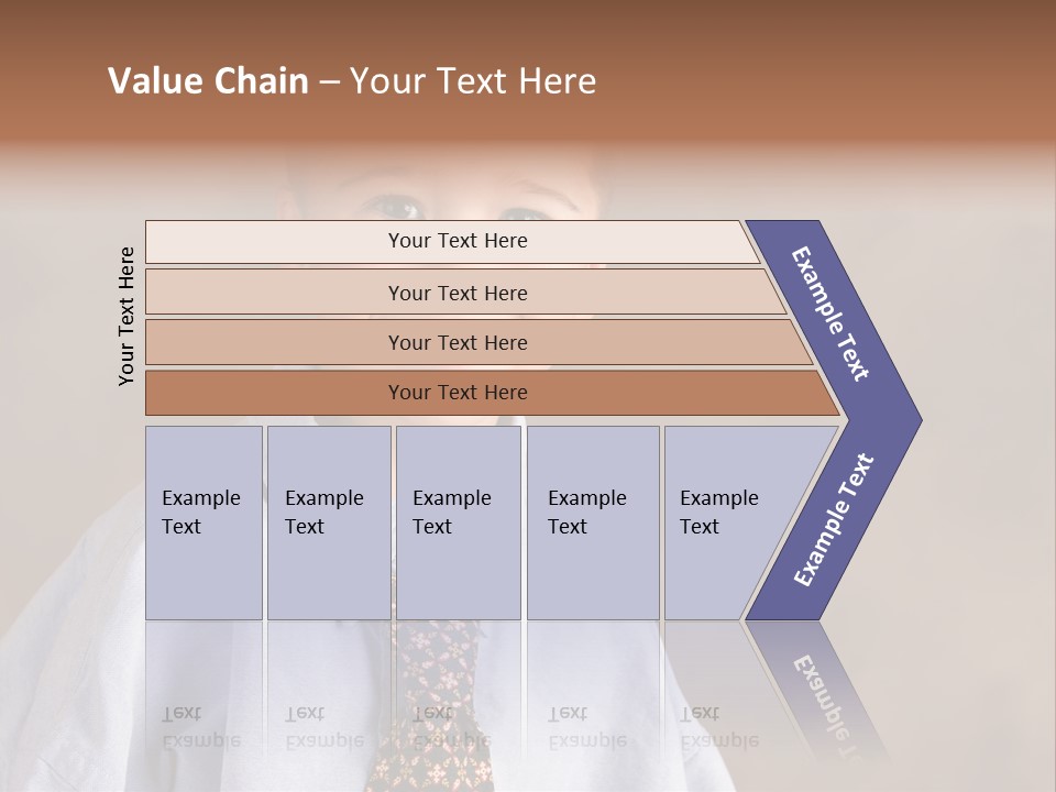 Portrait Of A Filipino Boy Dressed Up In Adult Business Clothes PowerPoint Template