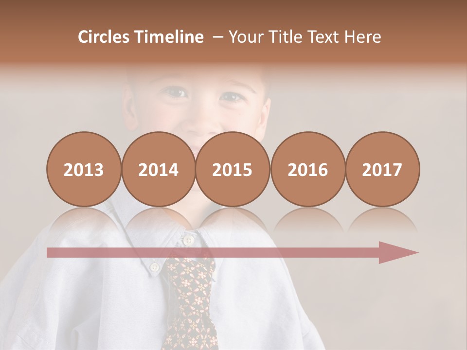 Portrait Of A Filipino Boy Dressed Up In Adult Business Clothes PowerPoint Template