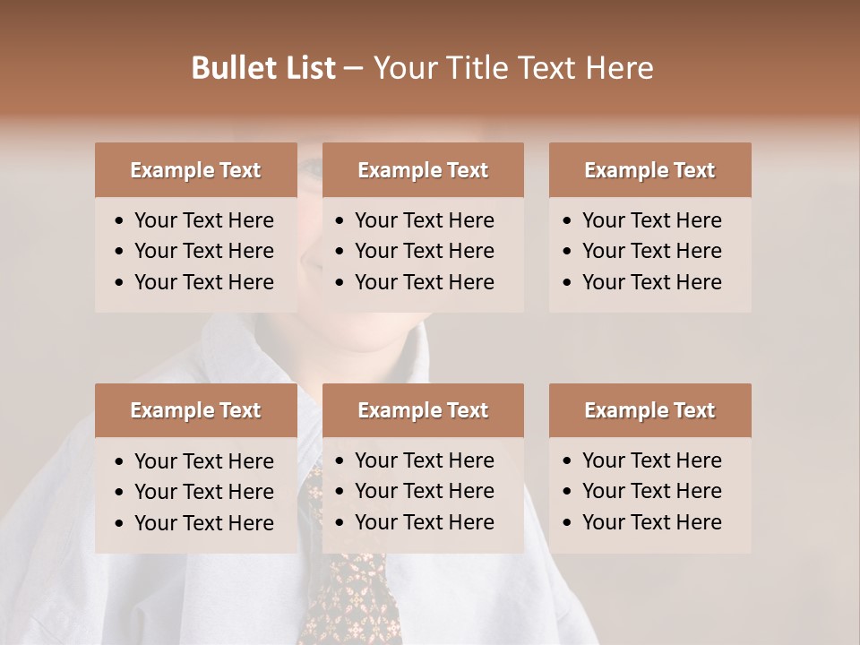 Portrait Of A Filipino Boy Dressed Up In Adult Business Clothes PowerPoint Template