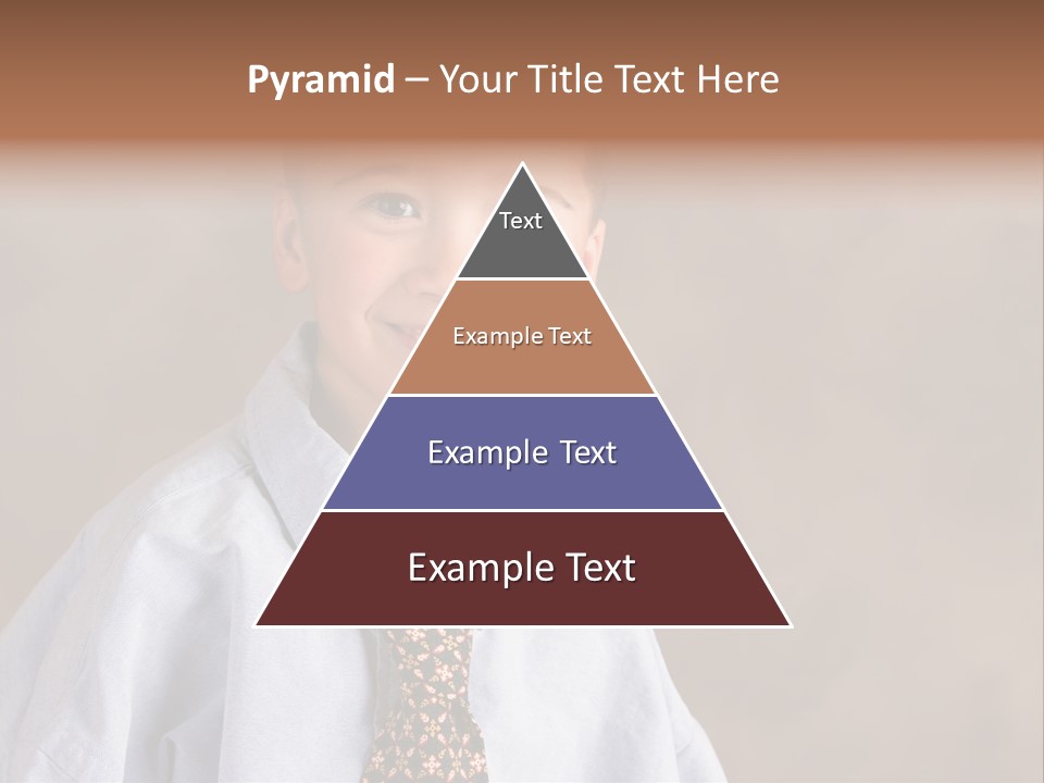 Portrait Of A Filipino Boy Dressed Up In Adult Business Clothes PowerPoint Template