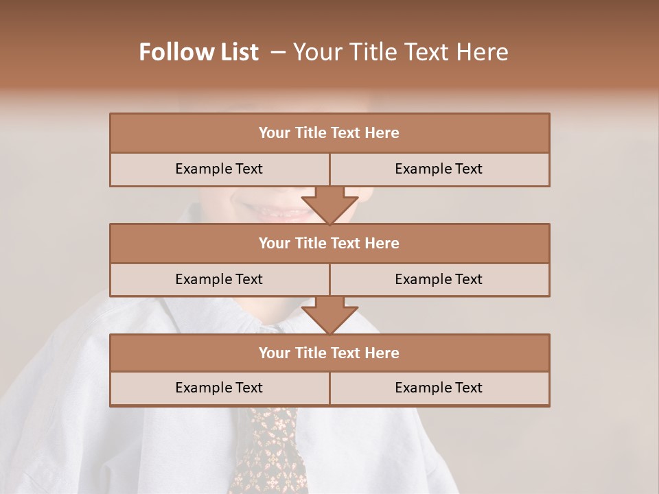 Portrait Of A Filipino Boy Dressed Up In Adult Business Clothes PowerPoint Template