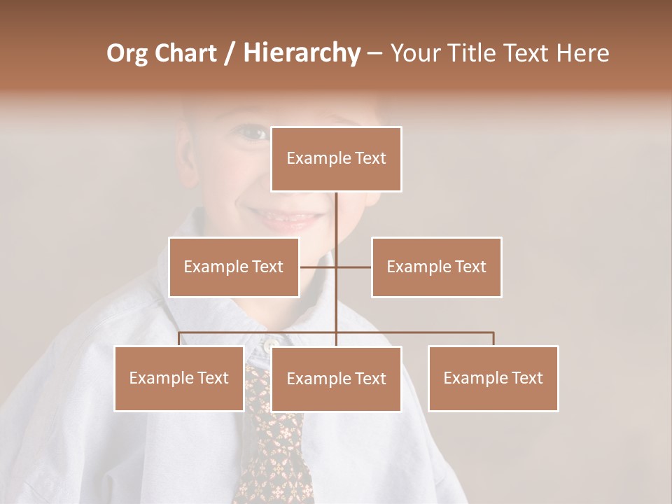 Portrait Of A Filipino Boy Dressed Up In Adult Business Clothes PowerPoint Template