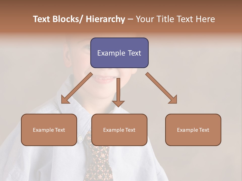 Portrait Of A Filipino Boy Dressed Up In Adult Business Clothes PowerPoint Template