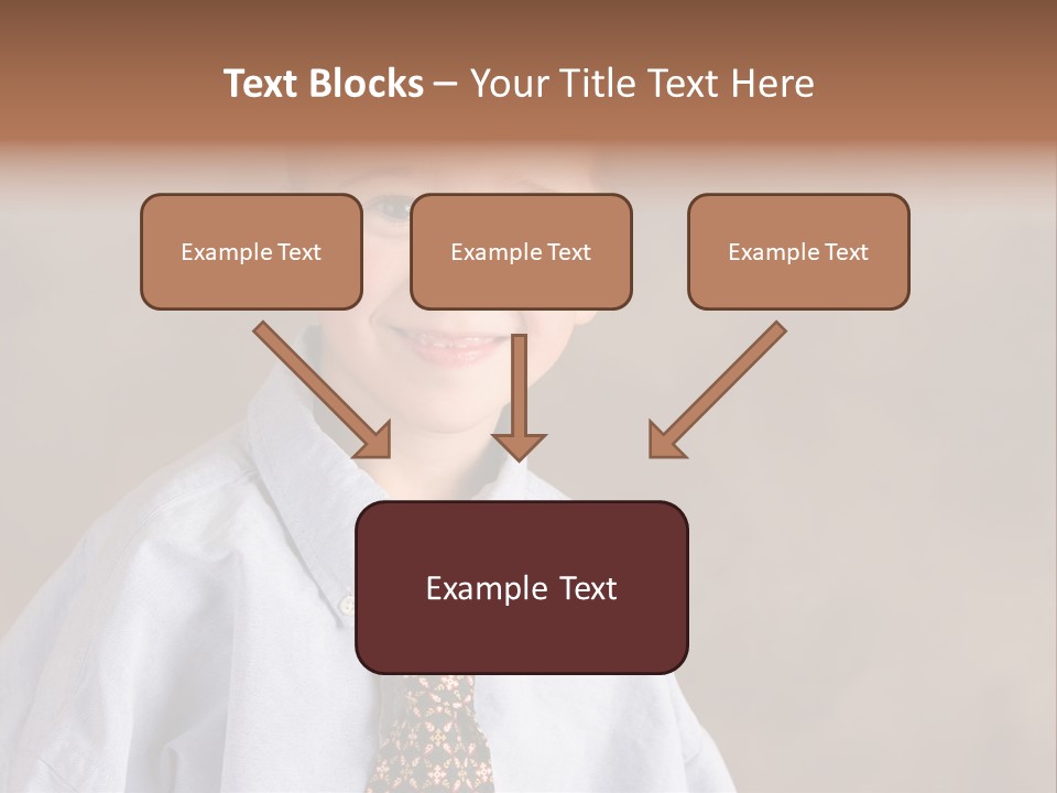 Portrait Of A Filipino Boy Dressed Up In Adult Business Clothes PowerPoint Template