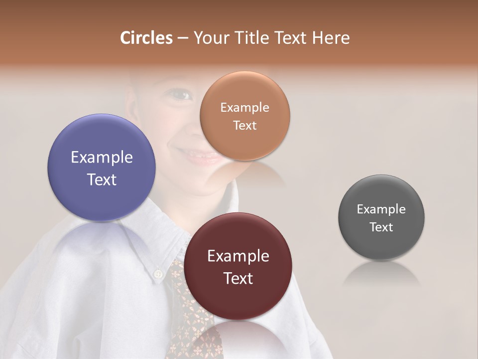 Portrait Of A Filipino Boy Dressed Up In Adult Business Clothes PowerPoint Template