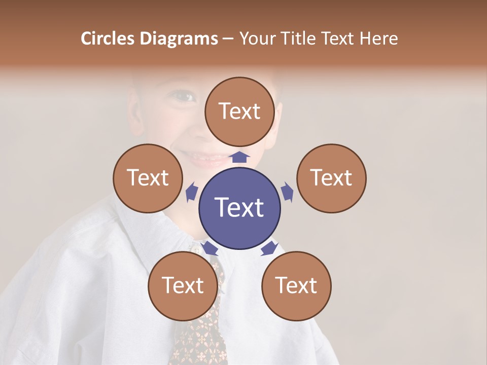 Portrait Of A Filipino Boy Dressed Up In Adult Business Clothes PowerPoint Template