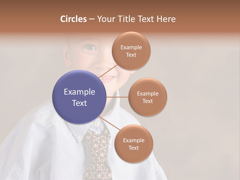 Portrait Of A Filipino Boy Dressed Up In Adult Business Clothes PowerPoint Template