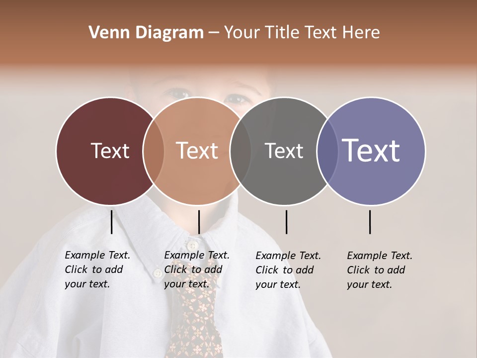 Portrait Of A Filipino Boy Dressed Up In Adult Business Clothes PowerPoint Template