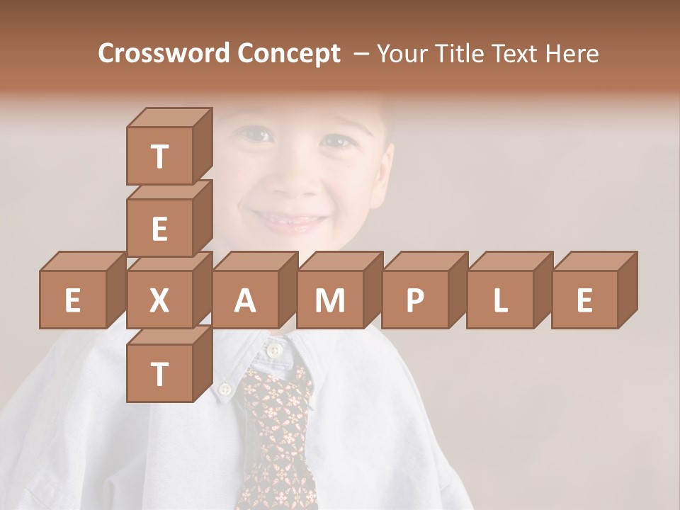 Portrait Of A Filipino Boy Dressed Up In Adult Business Clothes PowerPoint Template