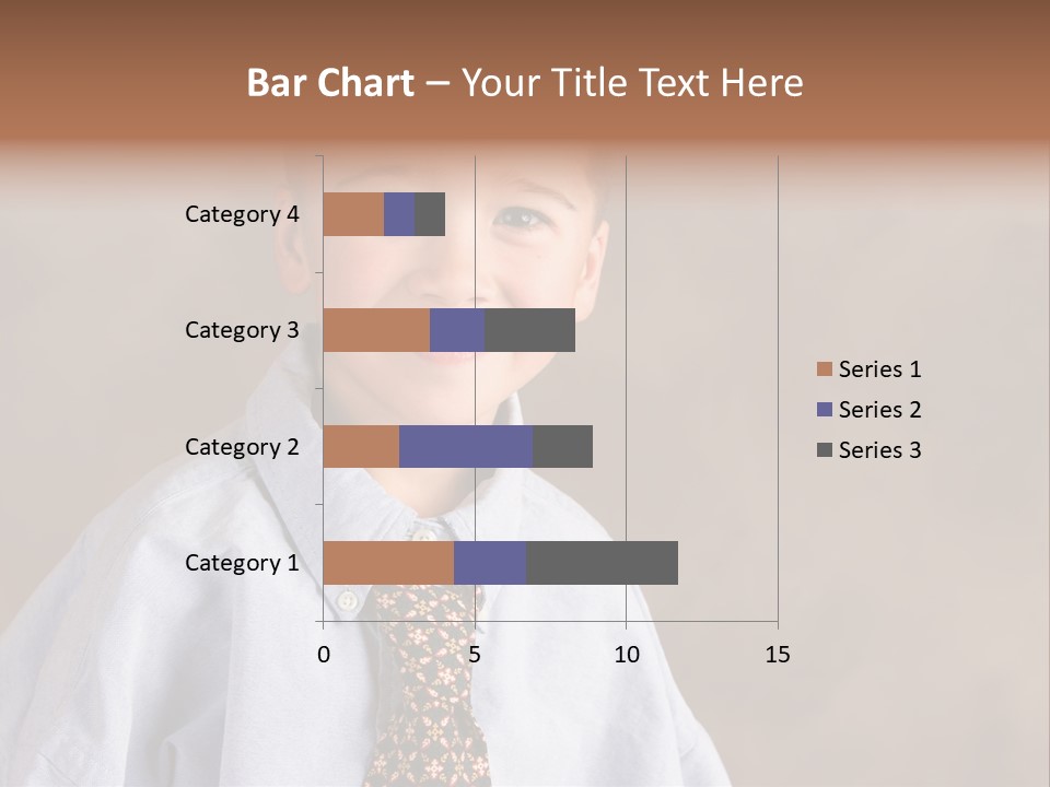 Portrait Of A Filipino Boy Dressed Up In Adult Business Clothes PowerPoint Template