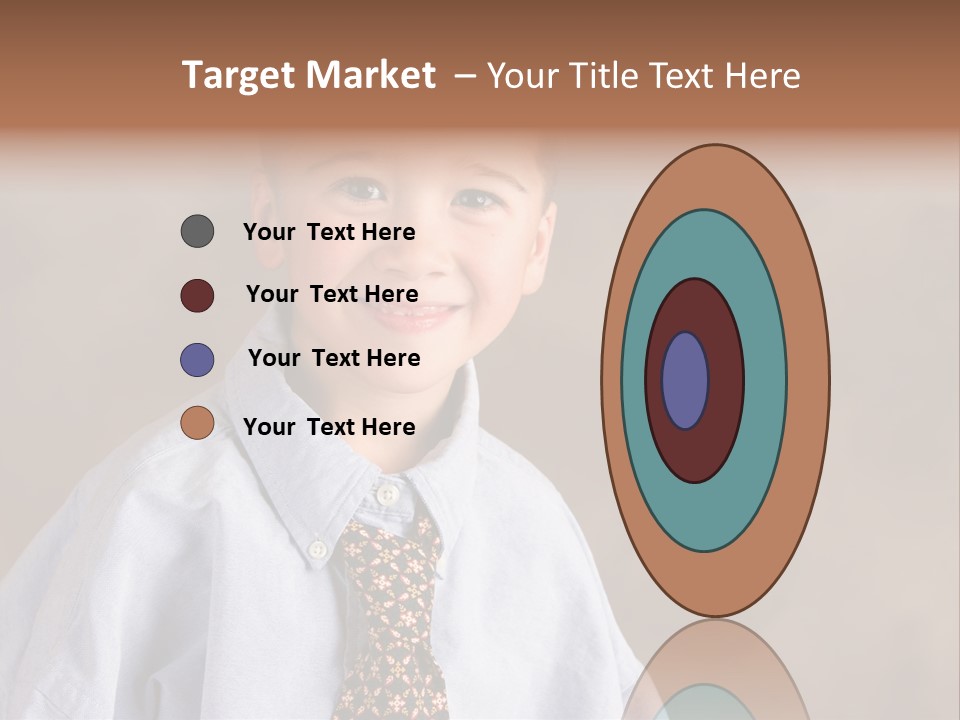 Portrait Of A Filipino Boy Dressed Up In Adult Business Clothes PowerPoint Template