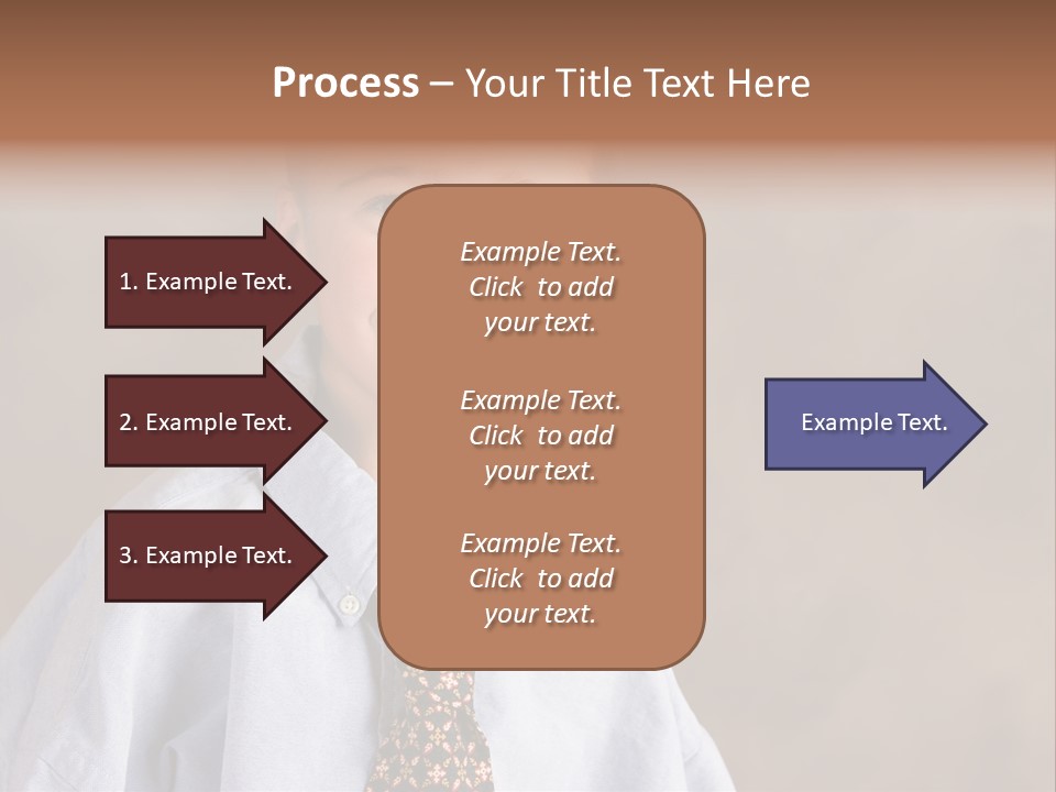 Portrait Of A Filipino Boy Dressed Up In Adult Business Clothes PowerPoint Template