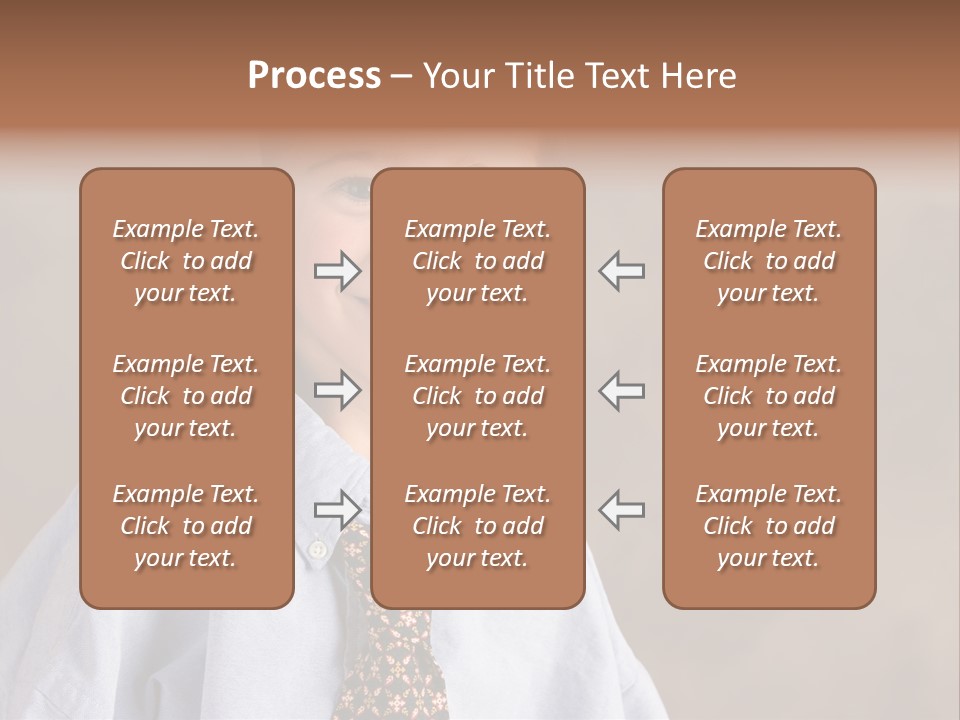 Portrait Of A Filipino Boy Dressed Up In Adult Business Clothes PowerPoint Template