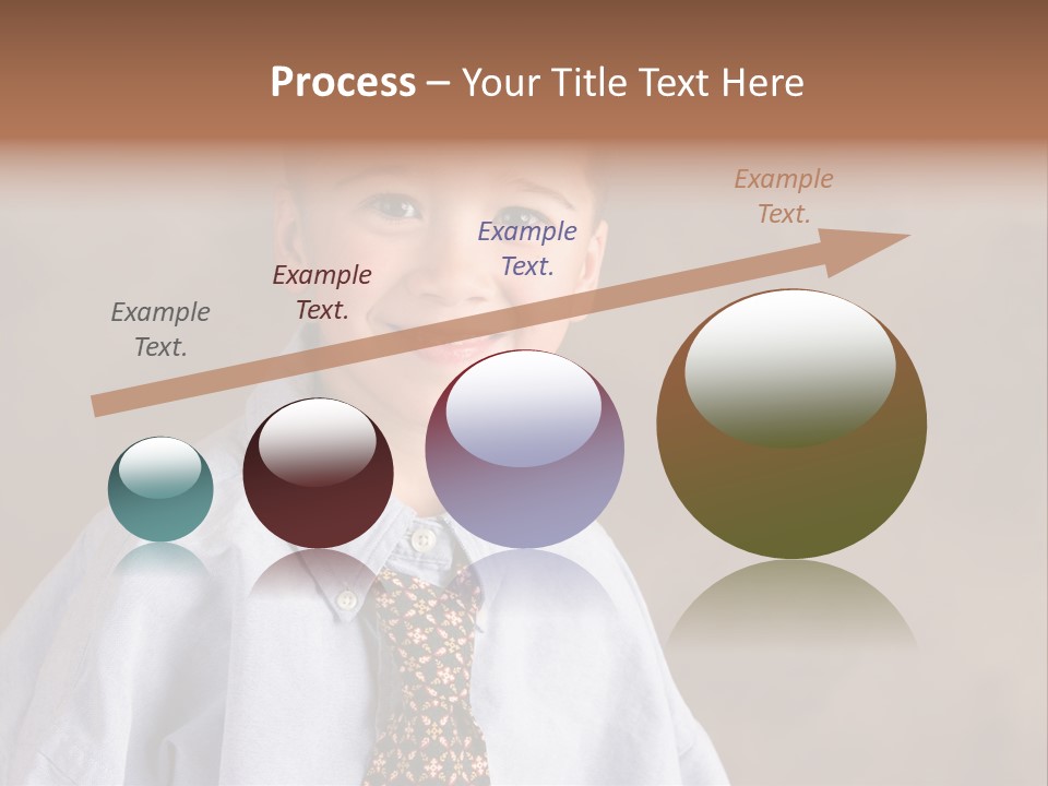 Portrait Of A Filipino Boy Dressed Up In Adult Business Clothes PowerPoint Template