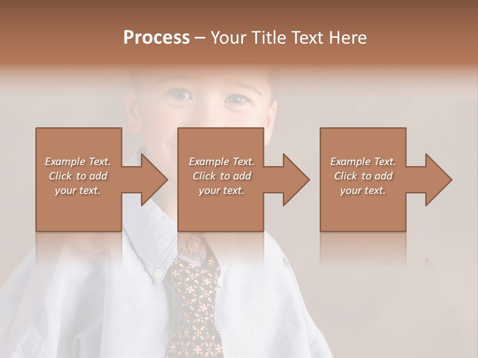 Portrait Of A Filipino Boy Dressed Up In Adult Business Clothes PowerPoint Template