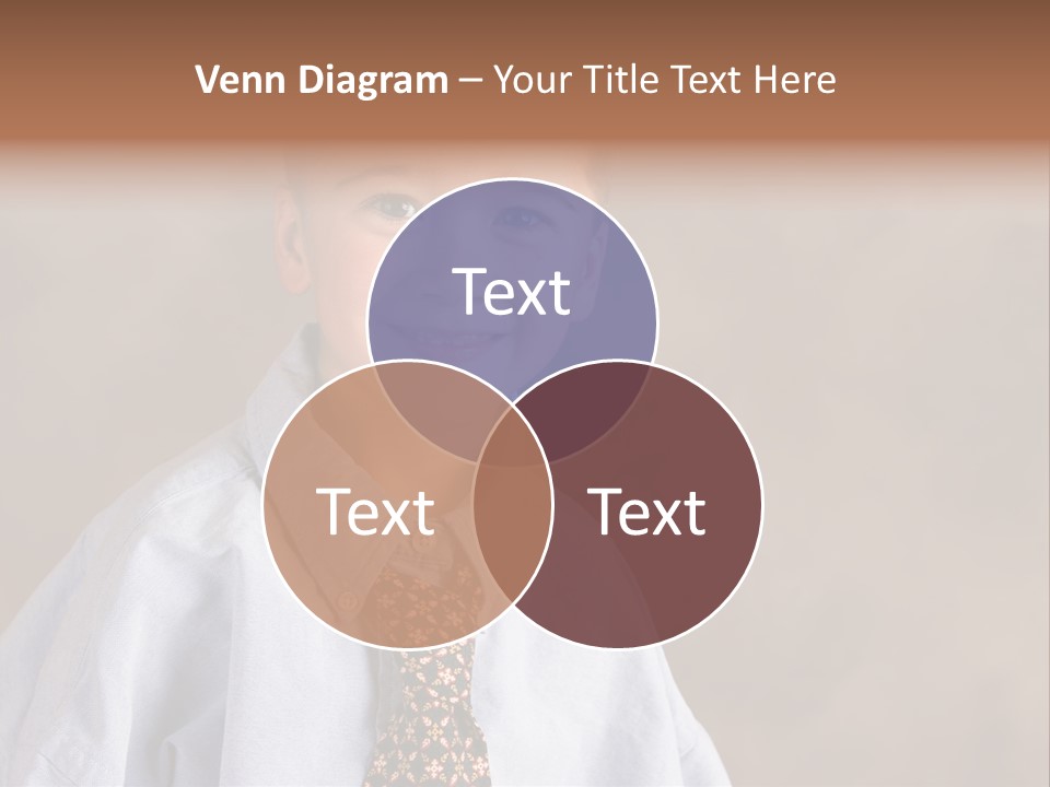 Portrait Of A Filipino Boy Dressed Up In Adult Business Clothes PowerPoint Template