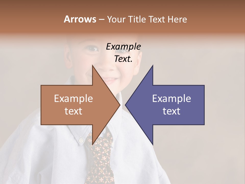 Portrait Of A Filipino Boy Dressed Up In Adult Business Clothes PowerPoint Template