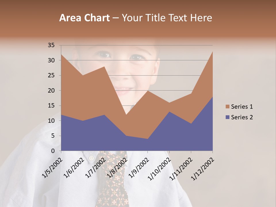 Portrait Of A Filipino Boy Dressed Up In Adult Business Clothes PowerPoint Template