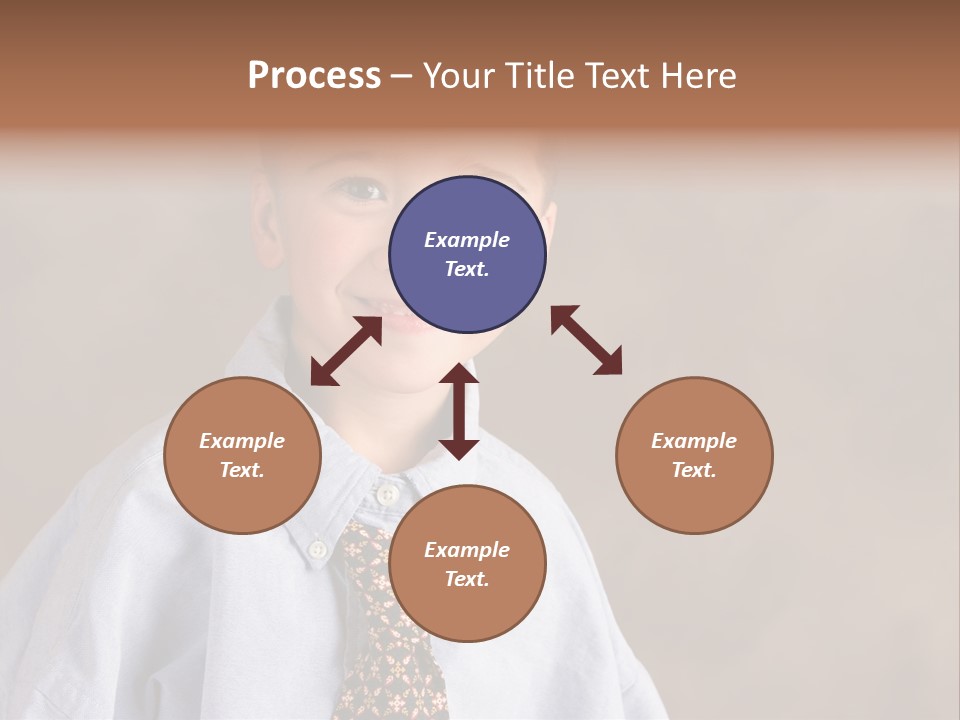 Portrait Of A Filipino Boy Dressed Up In Adult Business Clothes PowerPoint Template