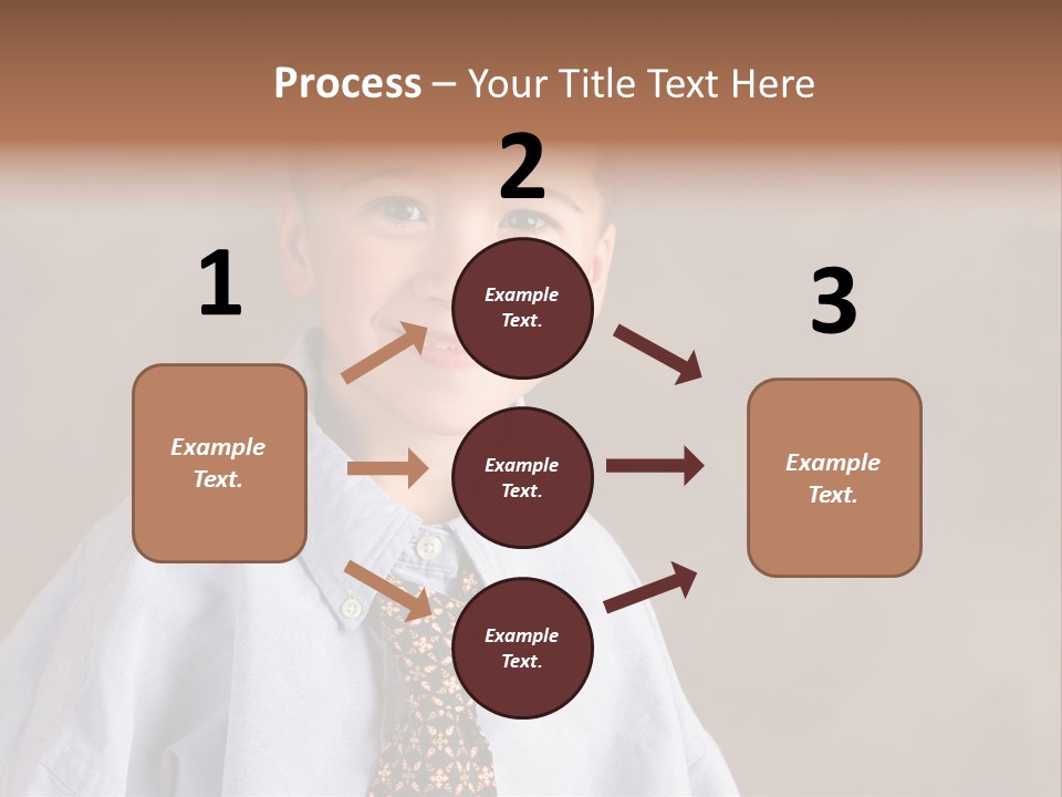 Portrait Of A Filipino Boy Dressed Up In Adult Business Clothes PowerPoint Template