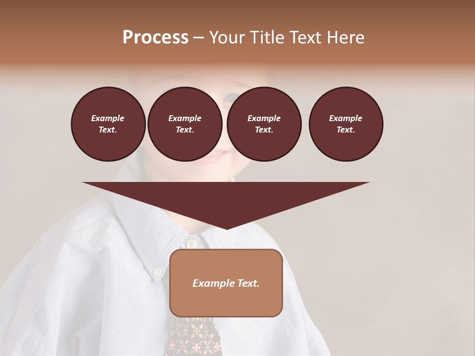 Portrait Of A Filipino Boy Dressed Up In Adult Business Clothes PowerPoint Template