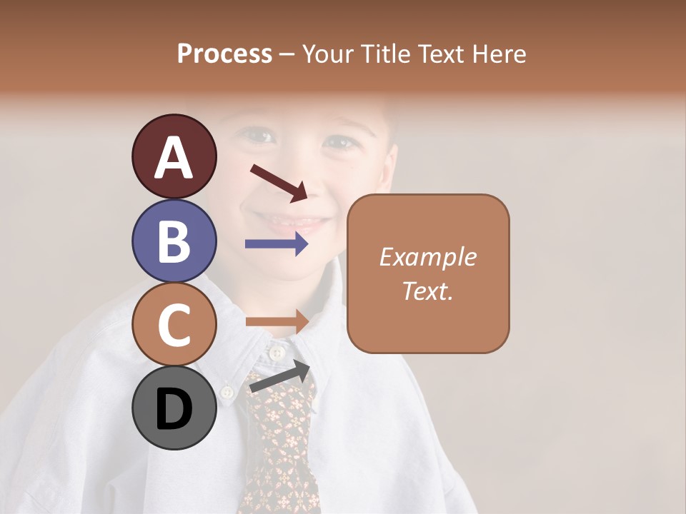 Portrait Of A Filipino Boy Dressed Up In Adult Business Clothes PowerPoint Template